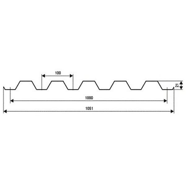 Профнастил для забора С21 RAL 3009 оксид красный 0,5 мм Quarzit matt Grand Line