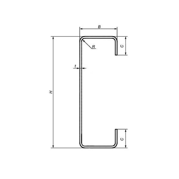 С-образный профиль 280х70х24.5х3.2